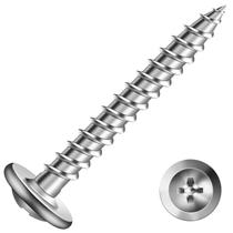 Parafuso de madeira 8 x 1-1/4 250 unidades com cabeça de treliça de aço inoxidável 410 Parafuso de madeira 8 x 1-1/4 250 unidades com cabeça de treliça de aço inoxidável 410