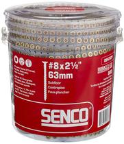 Parafuso de madeira Senco 08F250Y 8 x 2.5 800P Rosca grossa Parafuso de madeira Senco 08F250Y 8 x 2.5 800P Rosca grossa