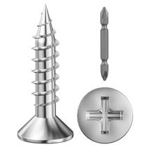 Parafuso de madeira Wensilon 304 de cabeça plana de aço inoxidável 8x3 /4 (400) Parafuso de madeira Wensilon 304 de cabeça plana de aço inoxidável 8x3 /4 (400)