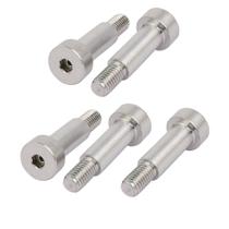 Parafuso de ombro uxcell 304 de aço inoxidável M8 com rosca 5 unidades