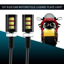Parafuso De Placa Luz 3 Led Moto Xj6 Hornet Cb300 Xre-o Par Parafuso De Placa Luz 3 Led Moto Xj6 Hornet Cb300 Xre-o Par