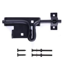 Parafuso deslizante pesado Gate Latch NIDAYE Black Metal, pacote com 1 pacote