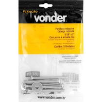 Parafuso Fenda Máquina Cabeça Redonda 4,8x50mm 5 Peças Vonder Parafuso Fenda Máquina Cabeça Redonda 4,8x50mm 5 Peças Vonder