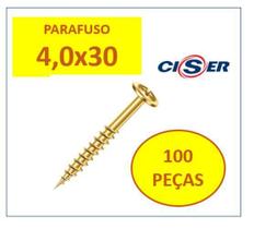 Parafuso Flangeado Philips Madeira 4,0X30 Ciser 100Un