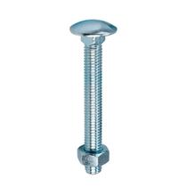 Parafuso Francês 3/16x1 Com Porca Zincado Branco Resistente Parafuso Francês 3/16x1 Com Porca Zincado Branco Resistente