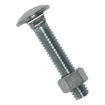 Parafuso Francês 3/8x1.3/4 Com Porca Zincado Branco Premium Parafuso Francês 3/8x1.3/4 Com Porca Zincado Branco Premium
