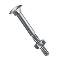 Parafuso Francês Com Porca Sextavada 1/4 X 1'' Zincado Jomarca