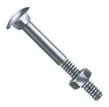 Parafuso Francês + Porca Zincado 3/8x3 Polegada 04 Peças Parafuso Francês + Porca Zincado 3/8x3 Polegada 04 Peças