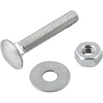 Parafuso Francês Zincado, 1/4" x 1.1/2", com Porca e Arruela, Cartela com 4 Conjuntos, Vonder OstenVonder