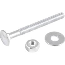 Parafuso Francês Zincado, 1/4" x 2.1/2", com Porca e Arruela, Cartela com 4 Conjuntos, Vonder