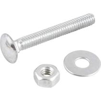 Parafuso Francês Zincado 1/4" X 2" Com Porca E Arruela - Cartela Com 5 Conjuntos - Vonder