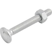Parafuso Francês Zincado, 1/4" x 2", com Porca, Vonder Parafuso Francês Zincado, 1/4" x 2", com Porca, Vonder