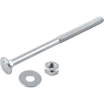 Parafuso Francês Zincado, 1/4" x 4", com Porca e Arruela, Cartela com 4 Conjuntos, Vonder