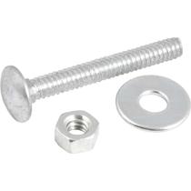 Parafuso Francês Zincado, 3/16" x 1.1/2", com Porca e Arruela, Cartela com 4 Conjuntos, Vonder OstenVonder