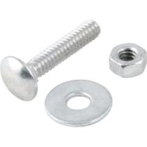 Parafuso Francês Zincado, 3/16" x 1", com Porca e Arruela, Cartela com 4 Conjuntos, Vonder OstenVonder