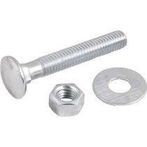 Parafuso Francês Zincado, 3/8" x 2.1/2", com Porca e Arruela, Cartela com 2 Conjuntos, Vonder OstenVonder