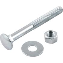 Parafuso Francês Zincado, 3/8" x 3.1/2", com Porca e Arruela, Cartela com 2 Conjuntos, Vonder OstenVonder