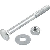 Parafuso Francês Zincado, 3/8" x 4", com Porca e Arruela, Cartela com 2 Conjuntos, Vonder OstenVonder