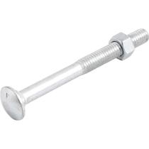 Parafuso Francês Zincado, 3/8" x 4", com Porca, Vonder