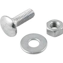 Parafuso Francês Zincado, 5/16" x 1", com Porca e Arruela, Cartela com 4 Conjuntos, Vonder OstenVonder