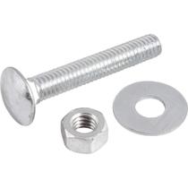 Parafuso Francês Zincado, 5/16" x 2", com Porca e Arruela, Cartela com 2 Conjuntos, Vonder OstenVonder