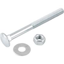 Parafuso Francês Zincado, 5/16" x 3.1/2", com Porca e Arruela, Cartela com 2 Conjuntos, Vonder OstenVonder