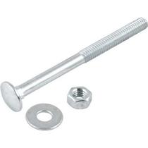 Parafuso francês zincado 5/16" x 4" com porca e arruela cartela com 2 conjuntos