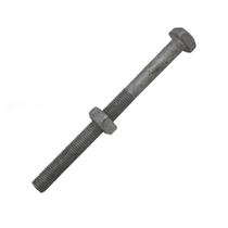 Parafuso galv fogo poste padrao 16x200mm 5/8x8" m16 Parafuso galv fogo poste padrao 16x200mm 5/8x8" m16