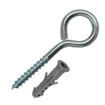 Parafuso Gancho Pitão Com Bucha 8mm 10 Pç Parafuso Gancho Pitão Com Bucha 8mm 10 Pç