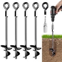 Parafuso Ground Anchors K-Brands de 15" em serviço pesado (conjunto de 4) Parafuso Ground Anchors K-Brands de 15" em serviço pesado (conjunto de 4)