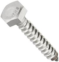 Parafuso hexagonal Hillman de aço inoxidável de 6 mm x 38 mm, pacote com 50