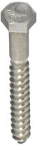 Parafuso Hillman 3/8" x 7,5 cm em aço inoxidável Hex Lag, pacote com 25