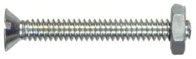 Parafuso Hillman 7782 de cabeça plana com fenda 8 -32 x 3,8 cm Parafuso Hillman 7782 de cabeça plana com fenda 8 -32 x 3,8 cm