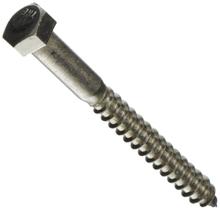 Parafuso Hillman 9,5 x 89 mm em aço inoxidável Hex Lag, pacote com 25