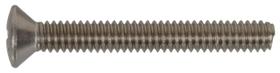 Parafuso Hillman com cabeça oval de aço inoxidável de 1/4" x 6,4 cm, pacote com 50