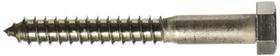 Parafuso Hillman de aço inoxidável Hex Lag de 1,3 x 10 cm, pacote com 25
