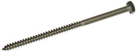 Parafuso Hillman de aço inoxidável Hex Lag de 6,35 x 13 cm, pacote com 10