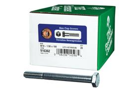Parafuso Hillman M10-1,50 x 100 mm, tampa hexagonal de aço, pacote com 25