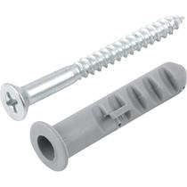 Parafuso Madeira Phillips 4,8 Mm X 50 Mm Com Bucha De Nylon 8 Mm Zincado Vonder Parafuso Madeira Phillips 4,8 Mm X 50 Mm Com Bucha De Nylon 8 Mm Zincado Vonder