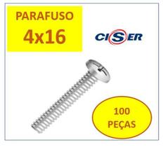 Parafuso Maquina Cabeça De Panela Phillps 4X 16 100 Peças