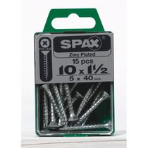 Parafuso multimaterial SPAX de 1,5 polegadas de zinco Phillips/Square 15 unidades Parafuso multimaterial SPAX de 1,5 polegadas de zinco Phillips/Square 15 unidades