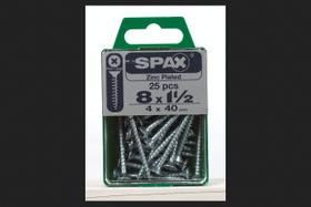 Parafuso multimaterial SPAX No. 8 Zinc 3,8x40mm Phillips Parafuso multimaterial SPAX No. 8 Zinc 3,8x40mm Phillips
