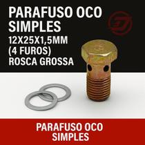 Parafuso Oco Simples 12x25x1,5 4 Furos