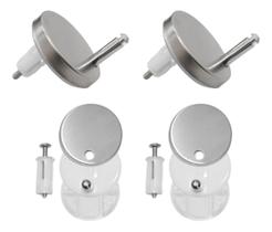 Parafuso Para Fixação Assento Sanitário Kit Estilo Prateado Docol Next