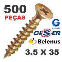 Parafuso Para Madeira Chata Philips 3,5 X 35 Chipboard Caixa 500pçs