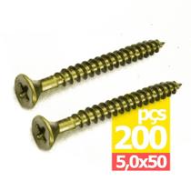 Parafuso Philips 5,0x50 Cabeça Chata 200 Pçs - Moradia Select