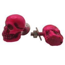 Parafuso Placa Caveira Rosa Boulevard Harley Custom Chooper