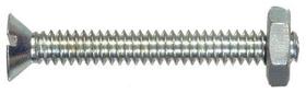 Parafuso plano de aço zincado Hillman No.10-24 x 3,8 cm Parafuso plano de aço zincado Hillman No.10-24 x 3,8 cm