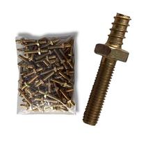 Parafuso Prisioneiro Sextavado Rosca Dupla Porca Fixa Com 100Un