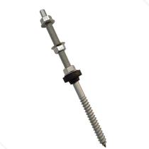 Parafuso Rosca Dupla Para Painel Solar M10 X 20cm- Kit 01 Un